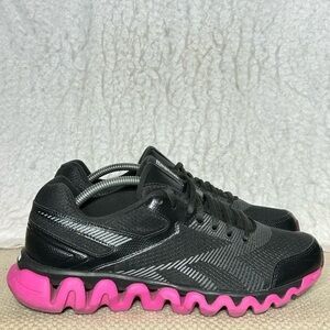 Reebok Womens Black/Pink ZigLite Electrify Running Athletic Sneakers Shoes SZ 9
